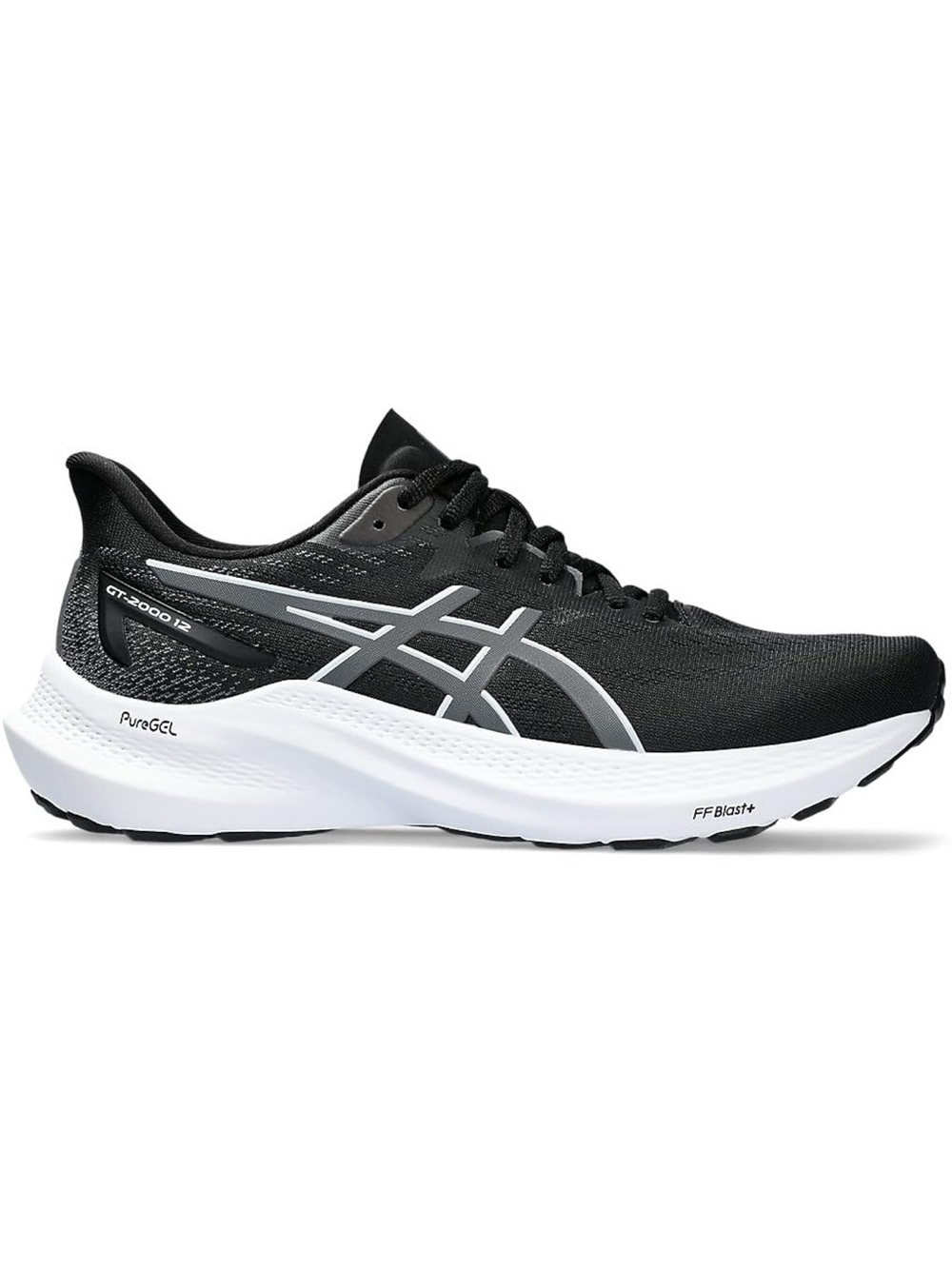 Asics Black and White Women's Running Shoes - Picture 4 of 14